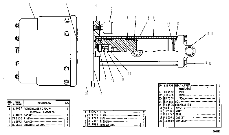 CYLINDER GP-BRAKE 8J9394 CAT