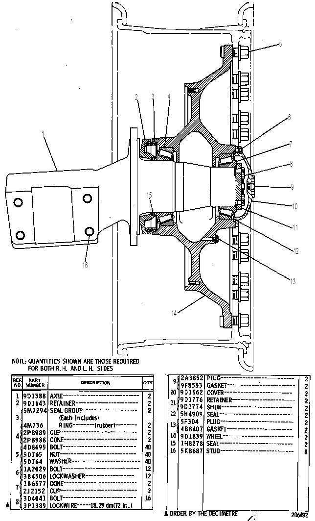 WHEEL GP-FRONT 9D2750 CAT