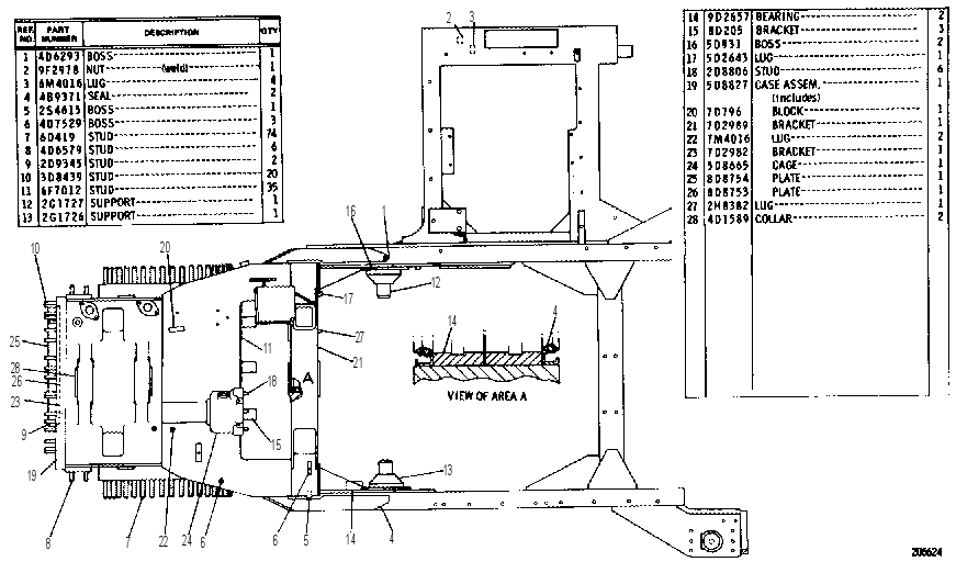 CASE AND FRAME ASSEMBLY 2G1737 CAT