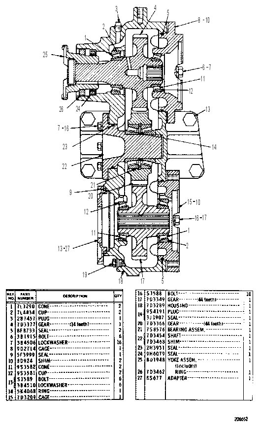 Привод насоса 9D2735 CAT
