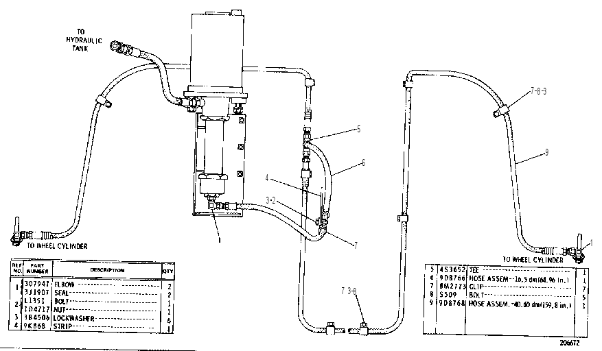 Трубопроводы тормозные 9D5335 CAT