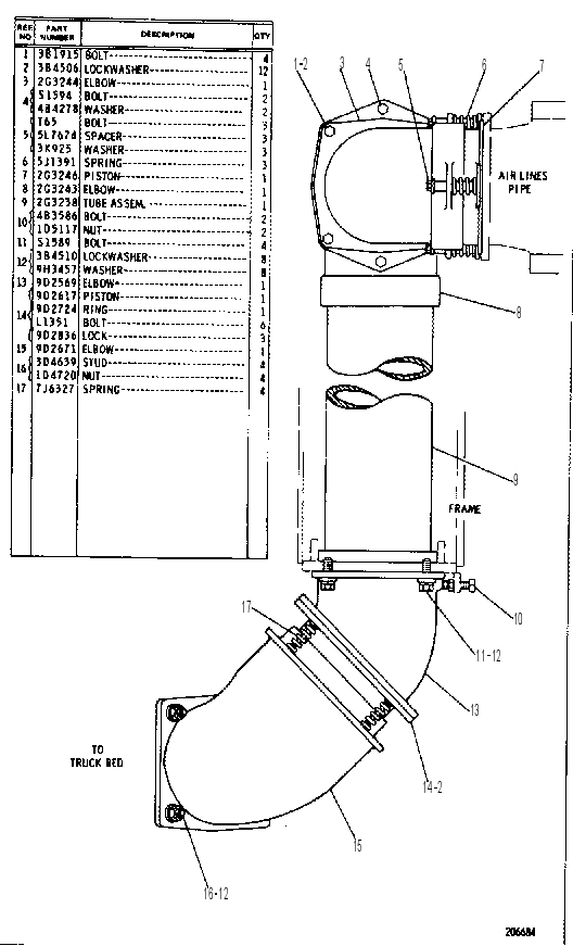 Труба выпускная 9D2830 CAT