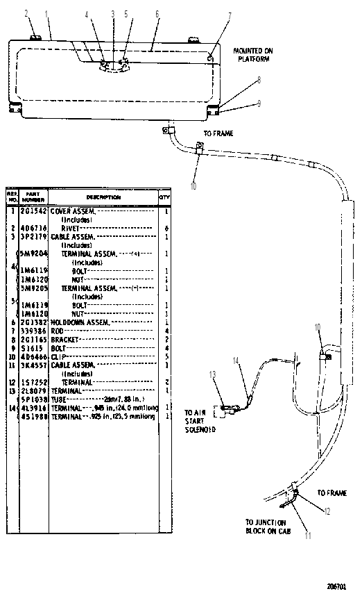 AIR STARTING WIRING GROUP 9D4790 CAT