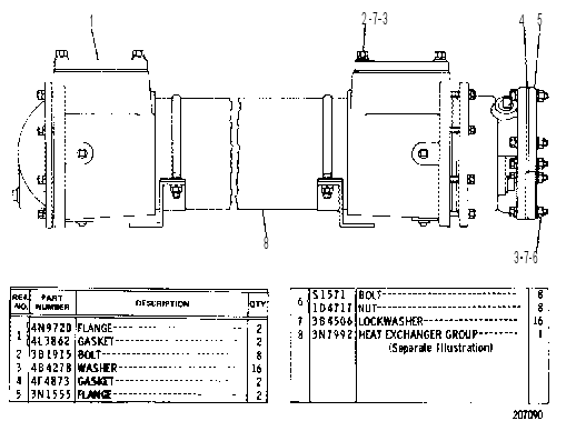 Теплообменник забортной воды 3N9094 CAT
