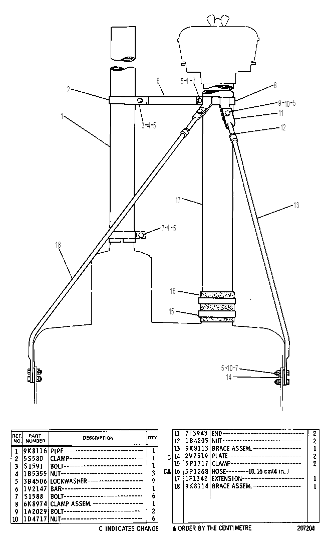 EXTENSION GP-AIR CLEANER 1V2150 CAT