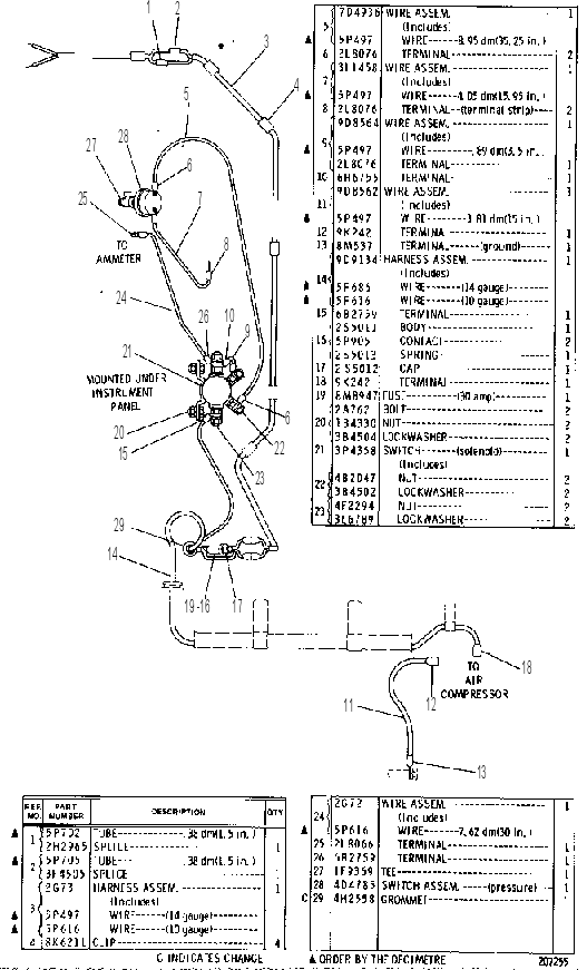 AIR CONDITIONER WIRING GROUP 9D6915 CAT