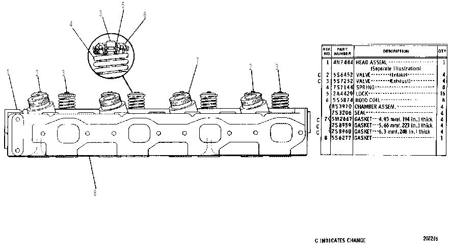 Головка блока цилиндров 2P6484 CAT