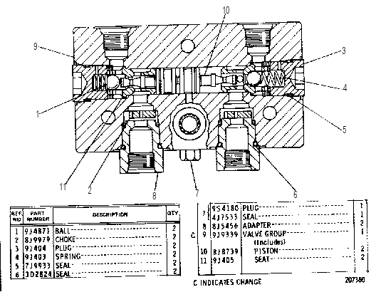 Клапан обратный 9J4932 CAT