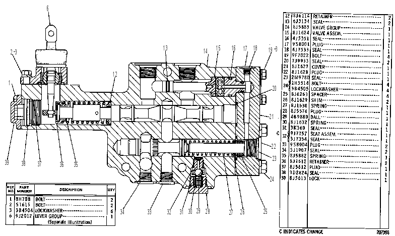Клапан управляющий 8J5907 CAT