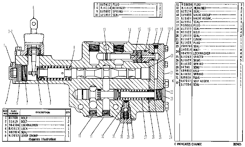 Клапан управляющий 8J5961 CAT