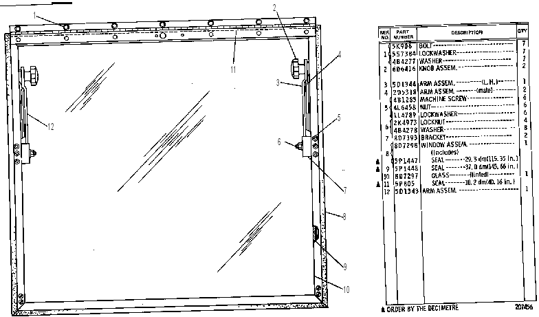 WINDSHIELD GP 8D7550 CAT