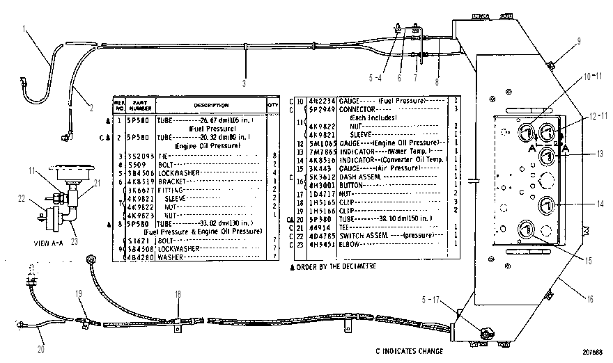 GAUGES AND DASH GROUP 7K2642 CAT