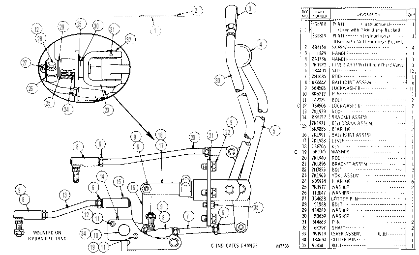 Управление гидравликой 7K1980 CAT