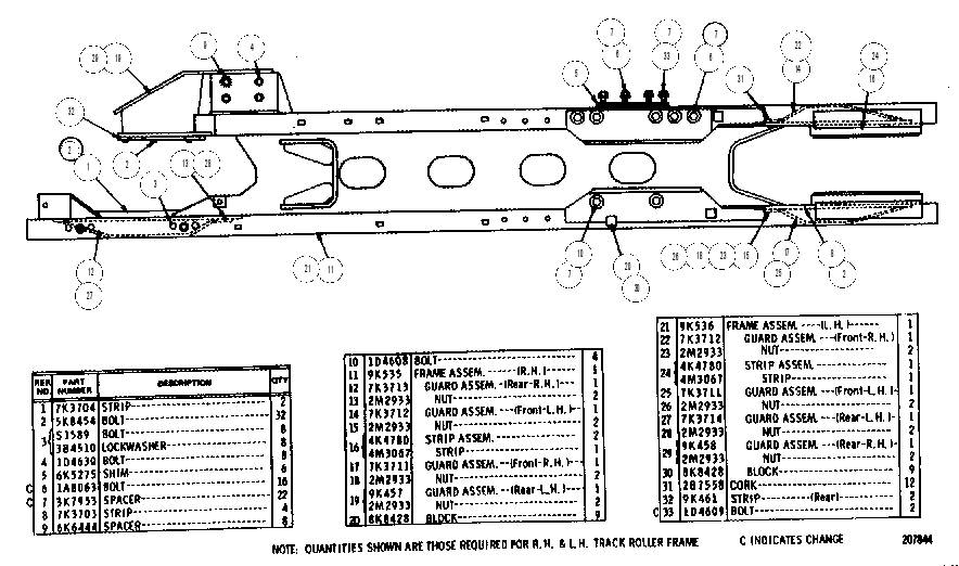 TRACK ROLLER FRAME GROUP 9K0670 CAT