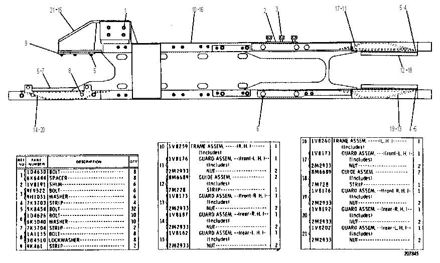 Рама опорных катков 1V8053 CAT