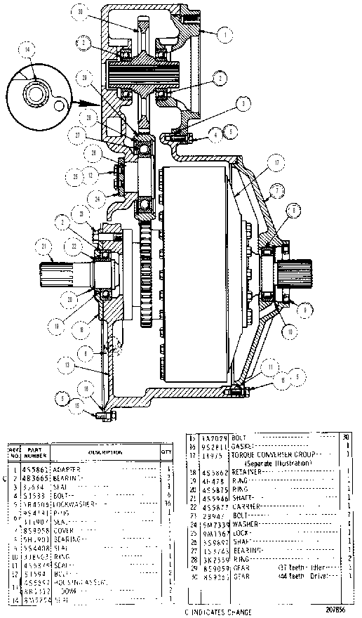 TORQUE CONVERTER GROUP 4S5889 CAT