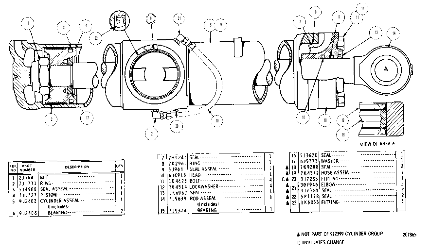 LIFT CYLINDER GROUP 9J2399 CAT