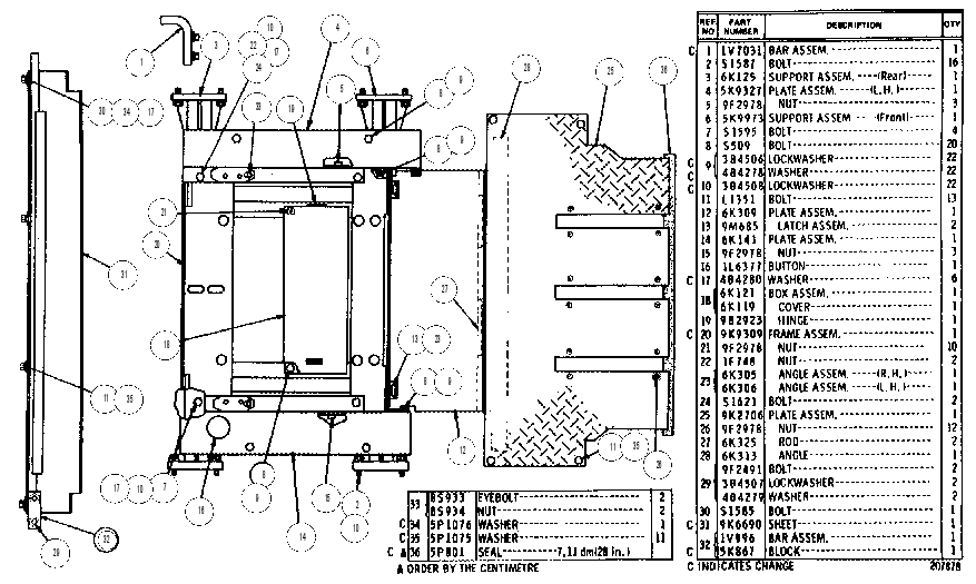 SEAT SUPPORT AND FLOORPLATE GROUP 9K0807 CAT