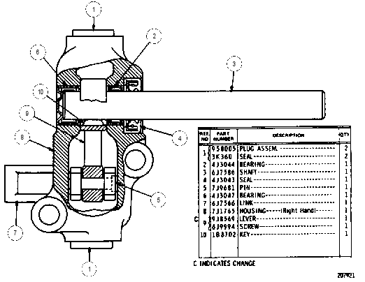 VALVE LINKAGE HOUSING GROUP 7J0240 CAT
