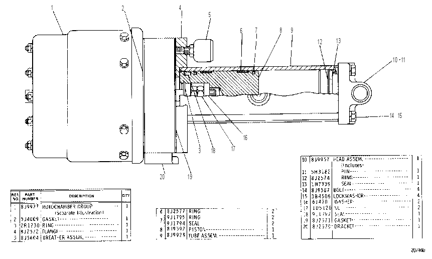 BRAKE CYLINDER GROUP 9J8575 CAT