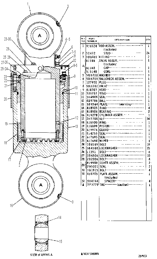 REAR SUSPENSION GROUP 9J8552 CAT