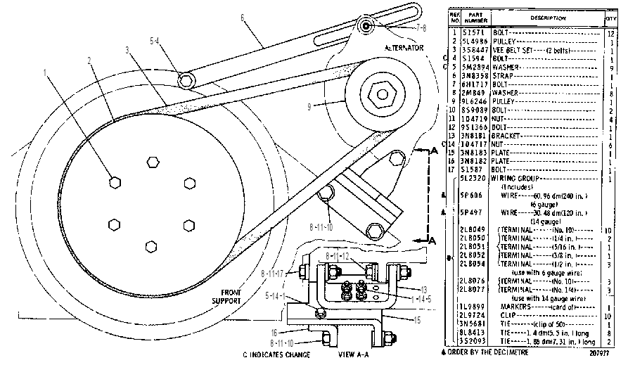 ALTERNATOR MOUNTING GROUP 3N8343 CAT