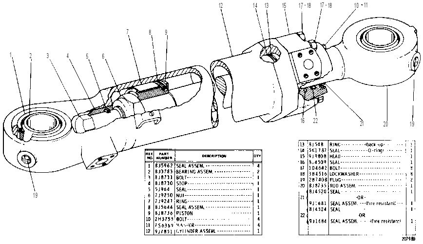 STICK CYLINDER GROUP 9J7850 CAT