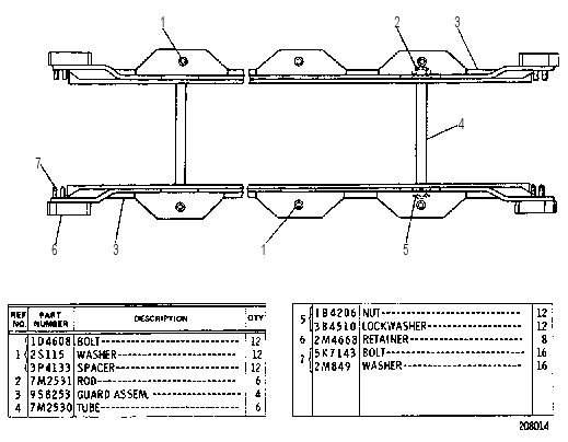 TRACK ROLLER GUARD GROUP 1V9334 CAT