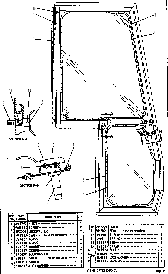 DOOR GROUP--L.H. 1V9688 CAT