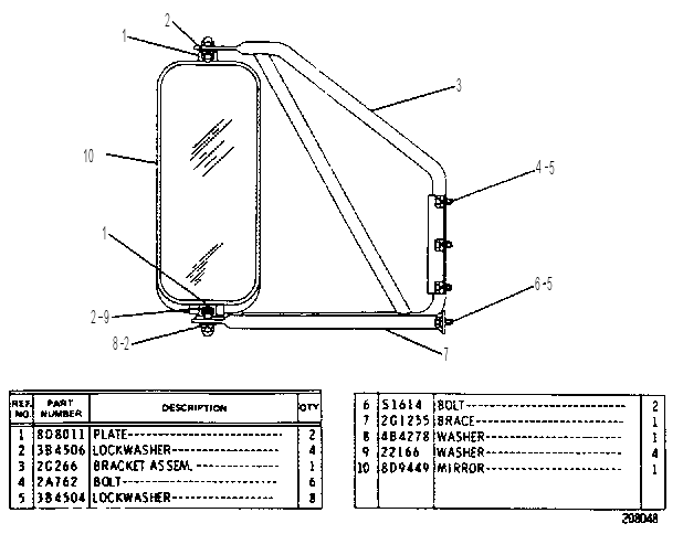 Зеркало 2G1580 CAT