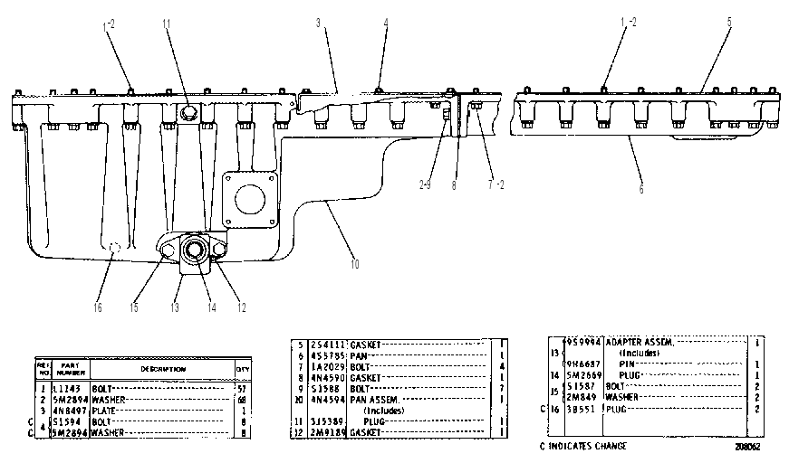 Поддон масляный 4N6135 CAT