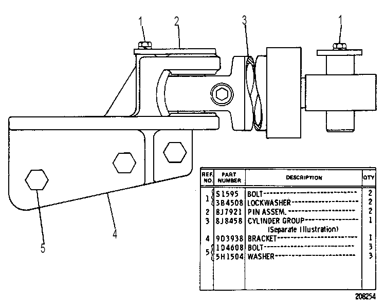 CYLINDER & MOUNTING GP 9D5425 CAT