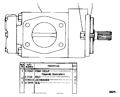 VANE PUMP GROUP 9D2960 CAT