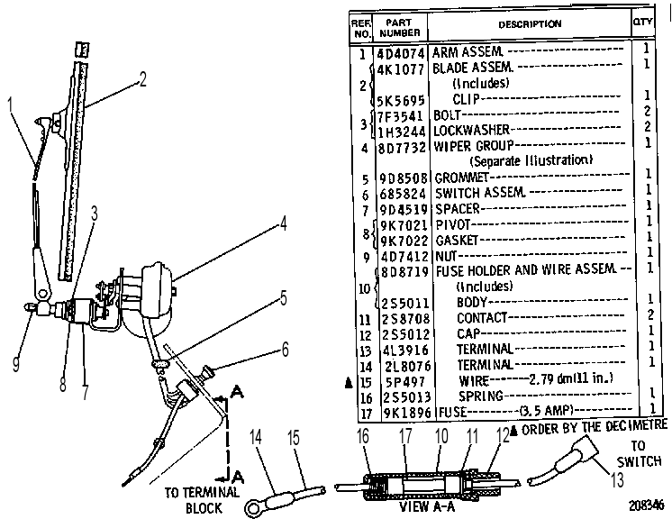 WINDSHIELD WIPER GROUP 2G4090 CAT