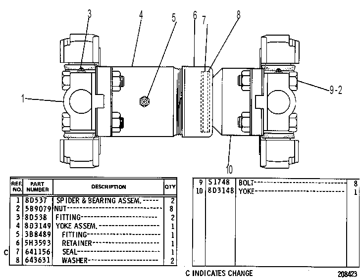 UNIVERSAL JOINT GROUP 7D9268 CAT