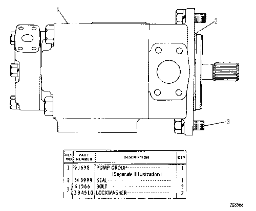 VANE PUMP GROUP 9D2980 CAT