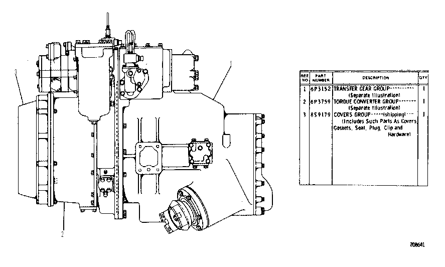 POWERSHIFT TRANSMISSION ARRANGEMENT 6P3760 CAT