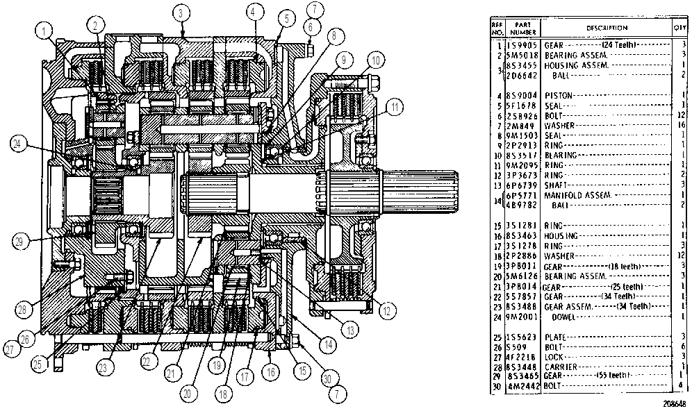 Планетарная передача 6P3151 CAT