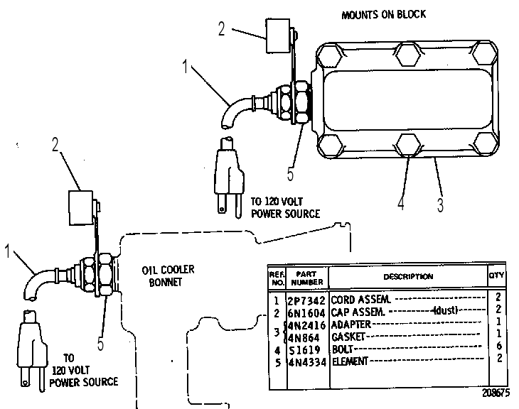 JACKET WATER HEATER GROUP 4N9044 CAT