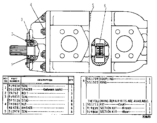 GEAR PUMP GROUP 9J9798 CAT