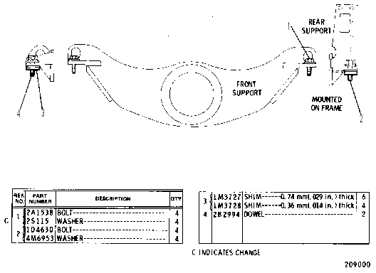 ENGINE SUPPORT FASTENER GROUP 6N0010 CAT