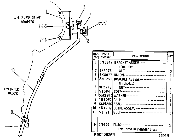 GUIDE GP-OIL LEVEL 4N2437 CAT