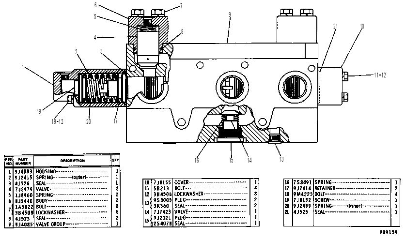 Распределительный клапан 9J4086 CAT