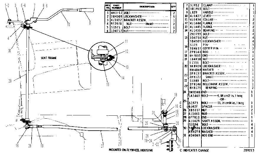 HAND CONTROL AND LINKAGE GROUP 2P6276 CAT