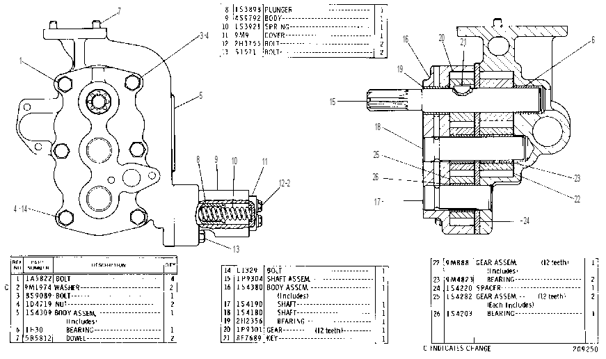 OIL PUMP GROUP 6N2463 CAT