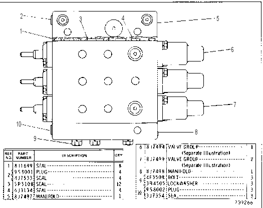 VALVE GROUP 8J7487 CAT