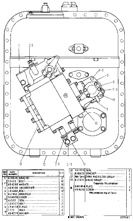VALVE & TANK GP 8J8649 CAT