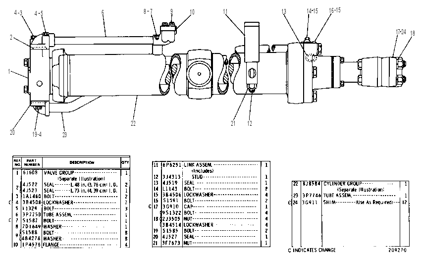 CYLINDER AND VALVE GROUP 3P4047 CAT