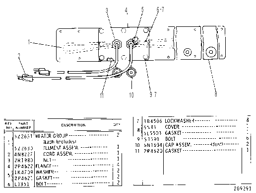 JACKET WATER HEATER GROUP 5Z2632 CAT