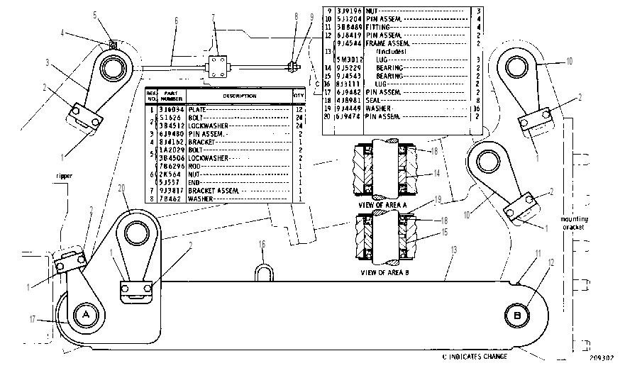 RIPPER FRAME GROUP 9J4448 CAT